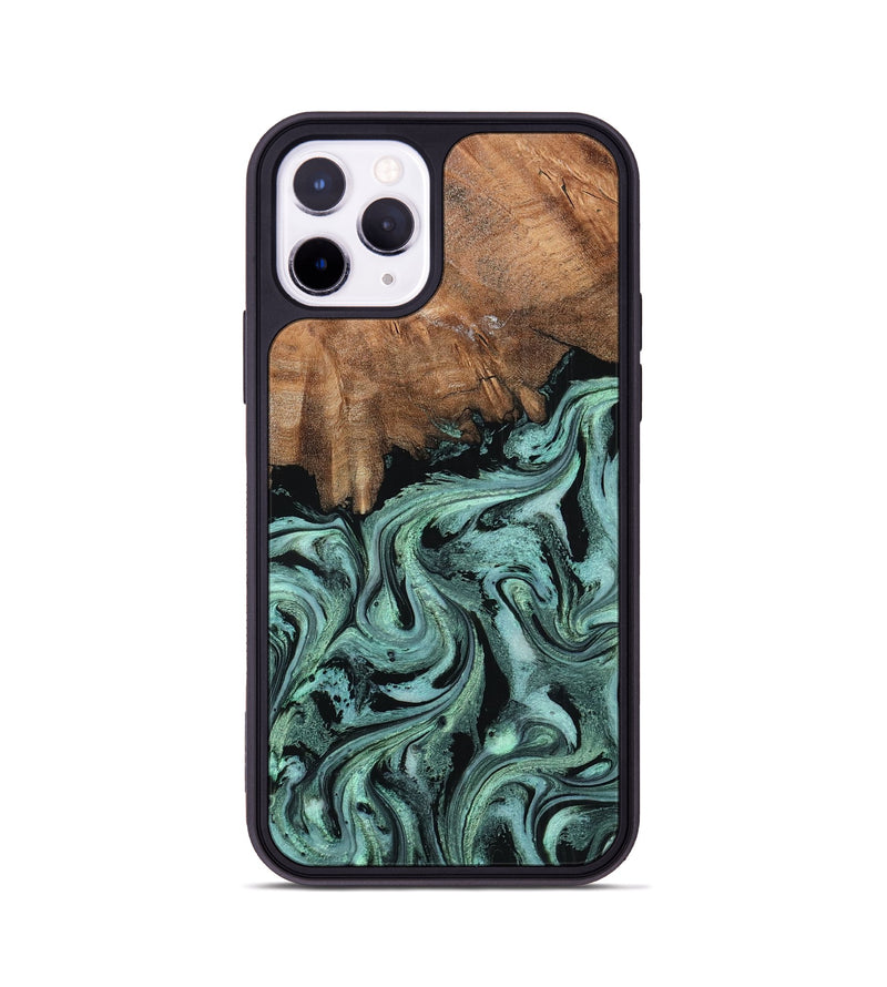 iPhone 11 Pro Wood Phone Case - Maryjo (Green, 798958)