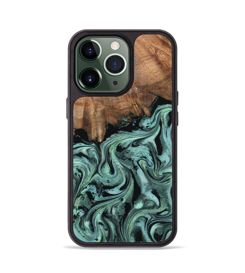 iPhone 13 Pro Wood Phone Case - Maryjo (Green, 798958)