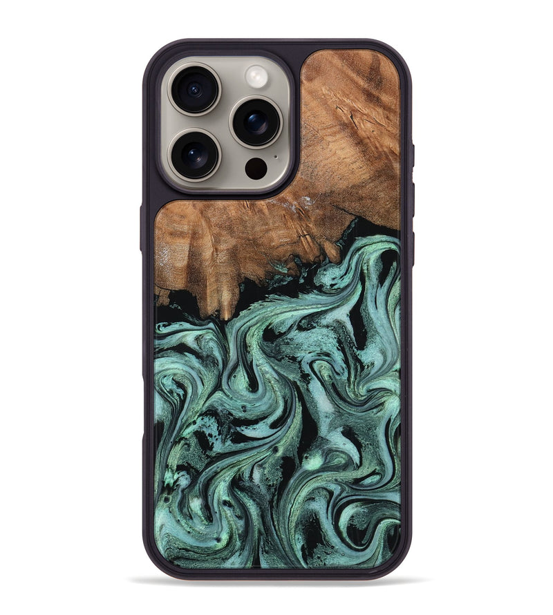 iPhone 16 Pro Max Wood Phone Case - Maryjo (Green, 798958)