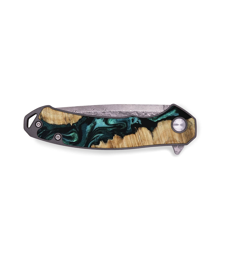 EDC Wood Pocket Knife - Myrtis (Green, 798961)