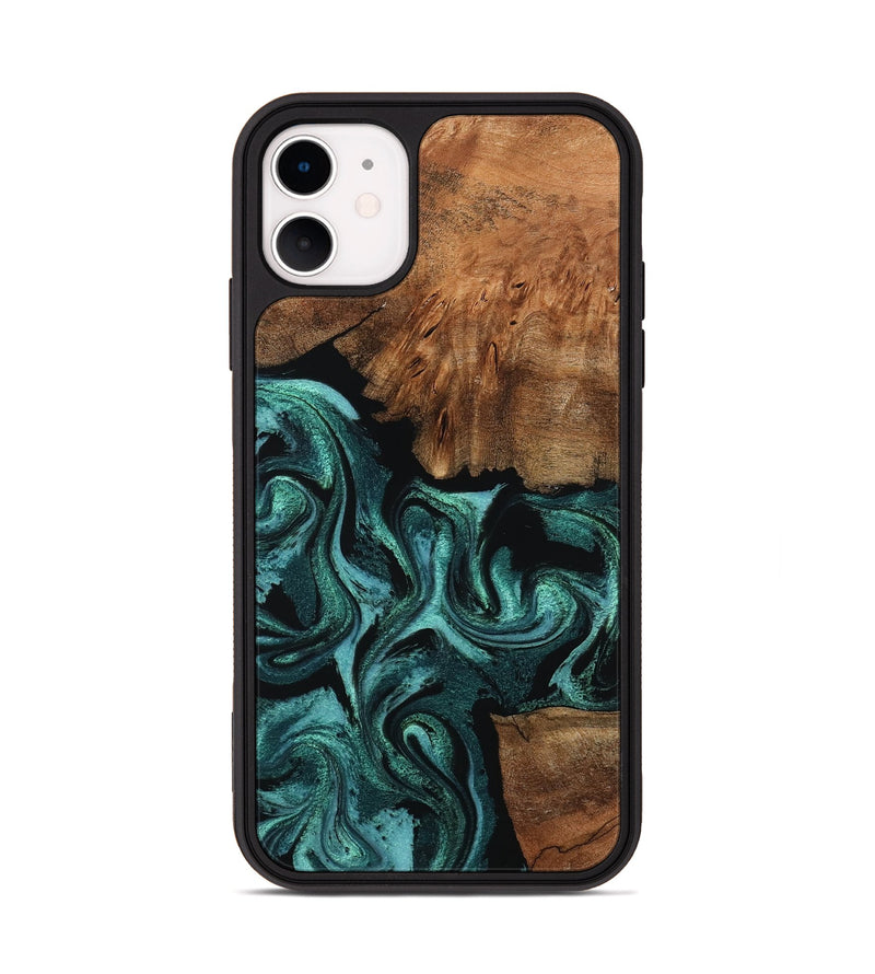 iPhone 11 Wood Phone Case - Keri (Green, 798962)