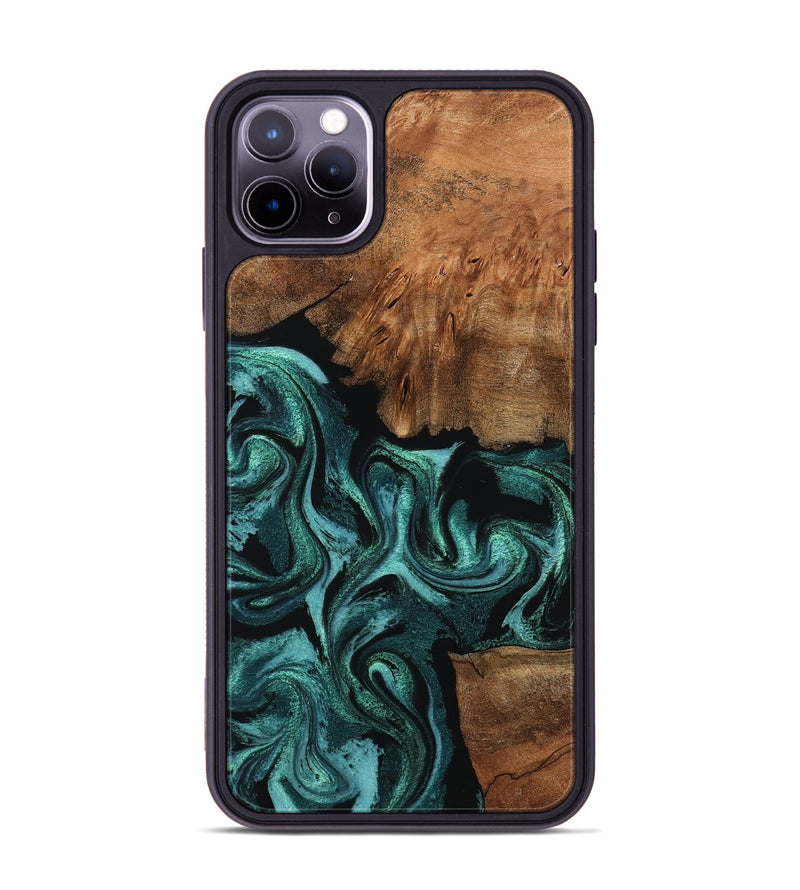 iPhone 11 Pro Max Wood Phone Case - Keri (Green, 798962)