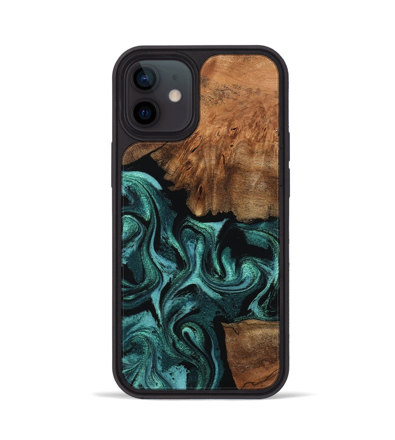 iPhone 12 Wood Phone Case - Keri (Green, 798962)