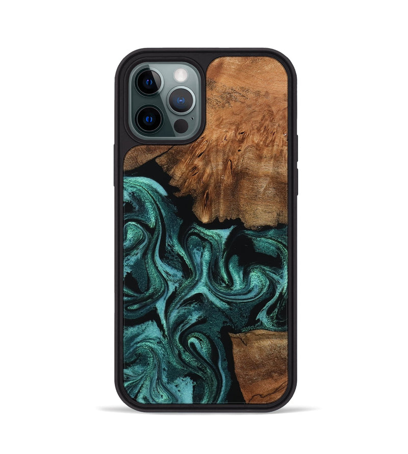iPhone 12 Pro Wood Phone Case - Keri (Green, 798962)