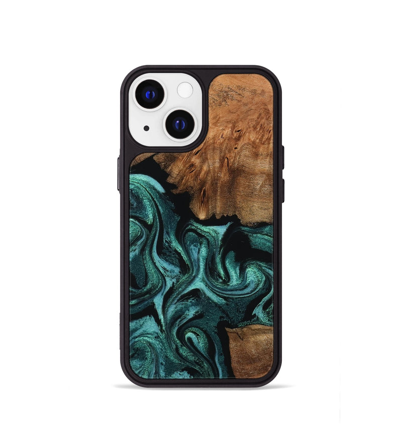 iPhone 13 mini Wood Phone Case - Keri (Green, 798962)