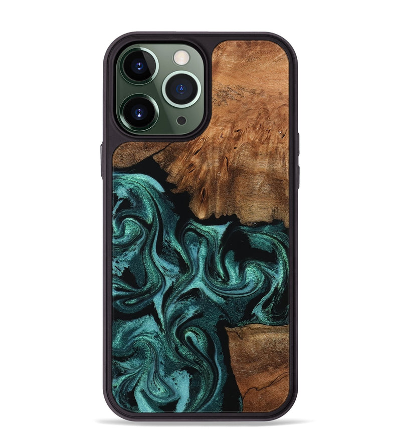 iPhone 13 Pro Max Wood Phone Case - Keri (Green, 798962)