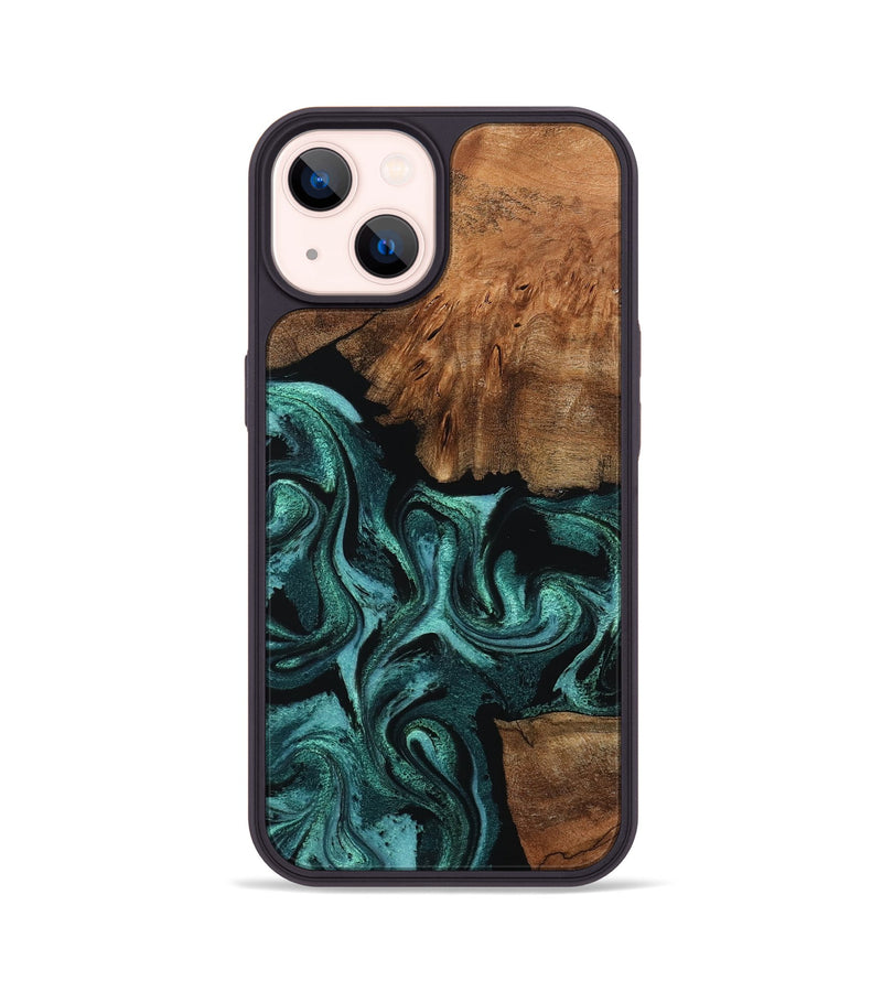 iPhone 14 Wood Phone Case - Keri (Green, 798962)