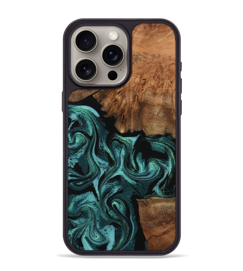 iPhone 15 Pro Max Wood Phone Case - Keri (Green, 798962)