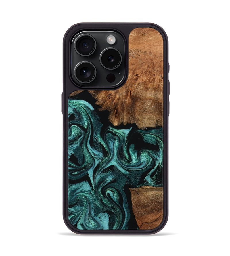 iPhone 15 Pro Wood Phone Case - Keri (Green, 798962)