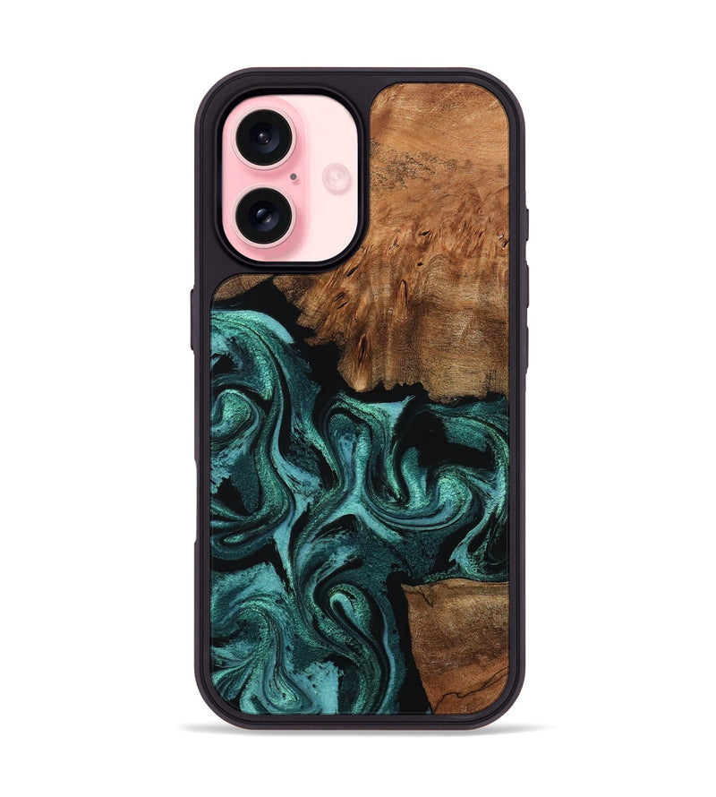 iPhone 16 Wood Phone Case - Keri (Green, 798962)