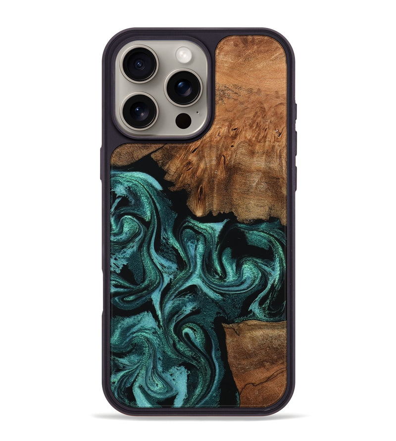 iPhone 16 Pro Max Wood Phone Case - Keri (Green, 798962)