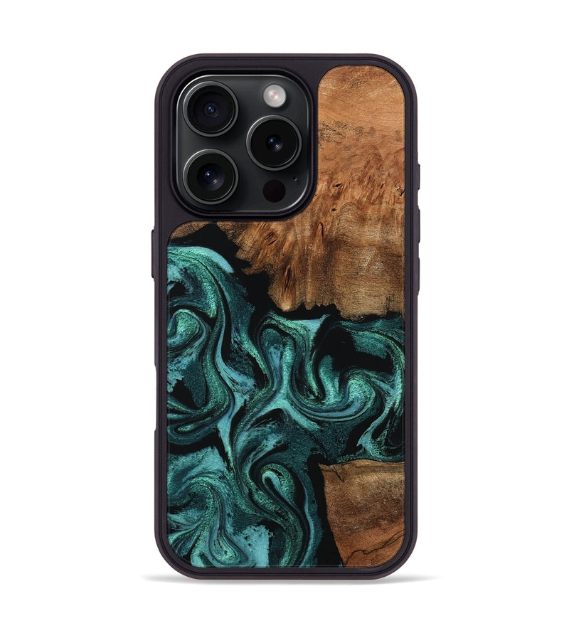 iPhone 16 Pro Wood Phone Case - Keri (Green, 798962)
