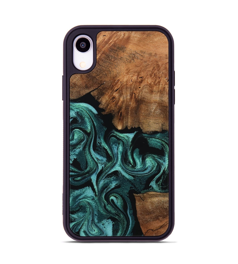 iPhone Xr Wood Phone Case - Keri (Green, 798962)