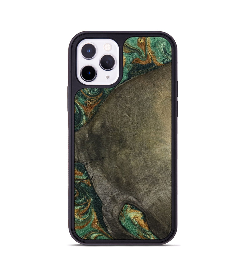 iPhone 11 Pro Wood Phone Case - Kaisen (Green, 798964)
