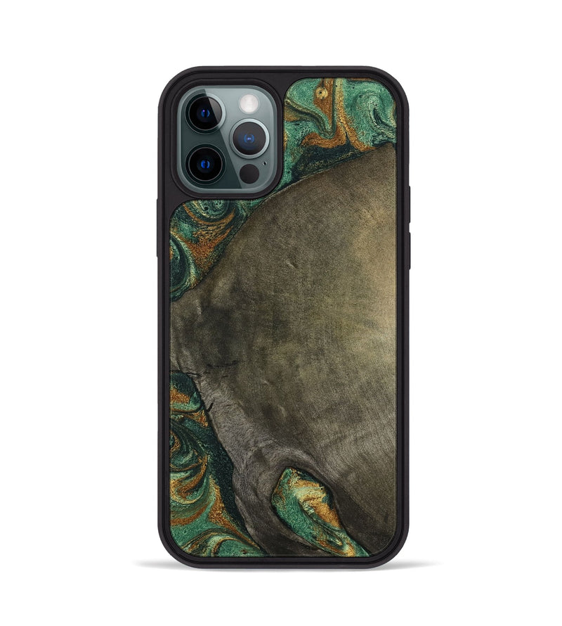 iPhone 12 Pro Wood Phone Case - Kaisen (Green, 798964)