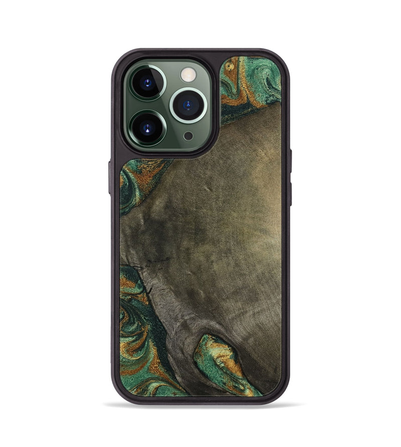 iPhone 13 Pro Wood Phone Case - Kaisen (Green, 798964)