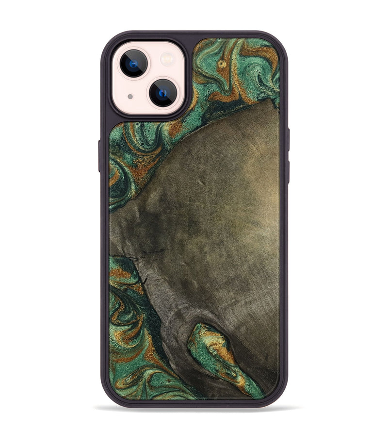 iPhone 14 Plus Wood Phone Case - Kaisen (Green, 798964)