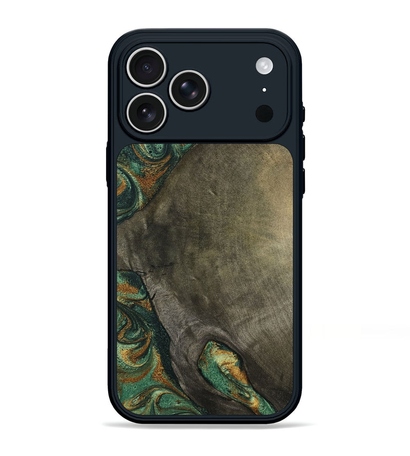 iPhone 17 Pro Max Wood Phone Case - Kaisen (Green, 798964)