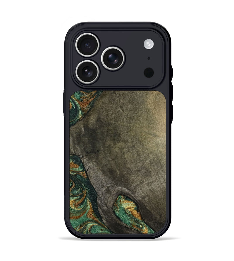 iPhone 17 Pro Wood Phone Case - Kaisen (Green, 798964)