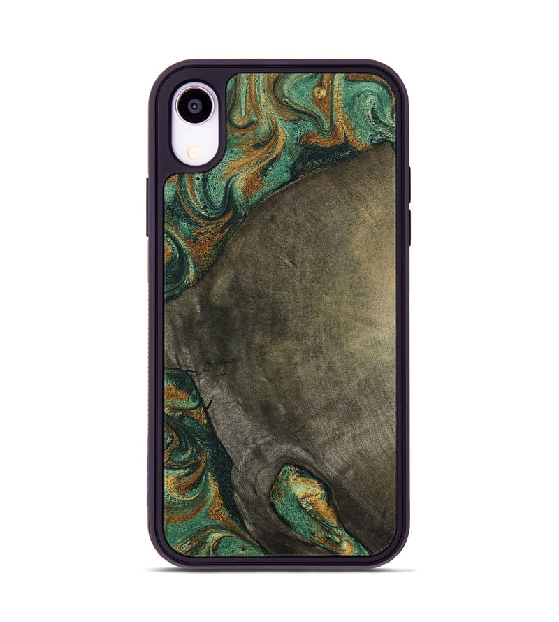 iPhone Xr Wood Phone Case - Kaisen (Green, 798964)