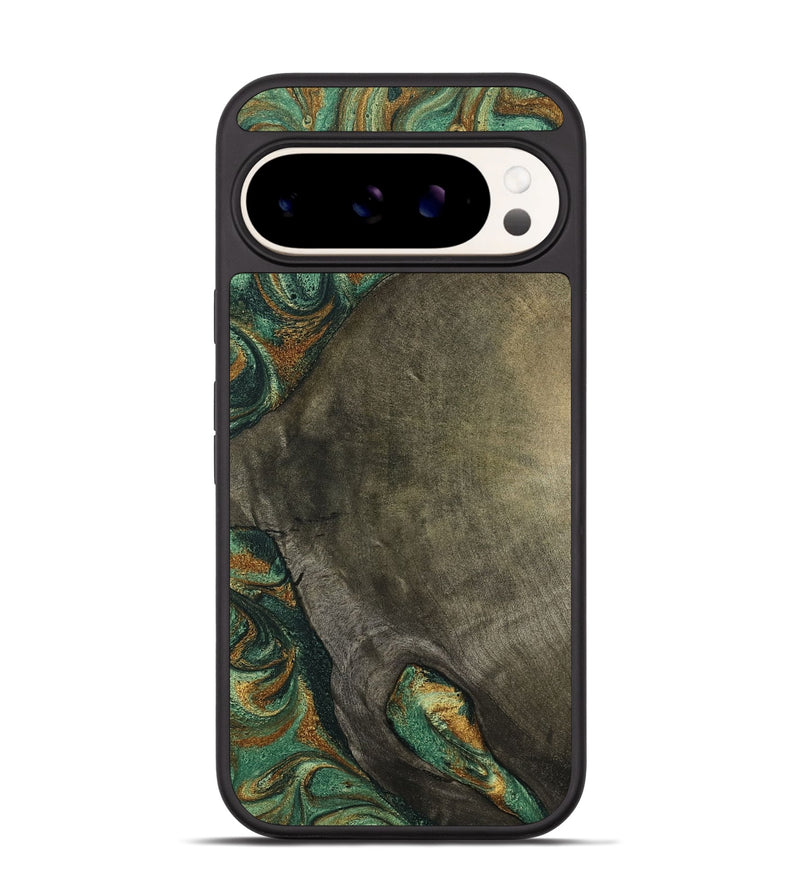 Pixel 9 Wood Phone Case - Kaisen (Green, 798964)