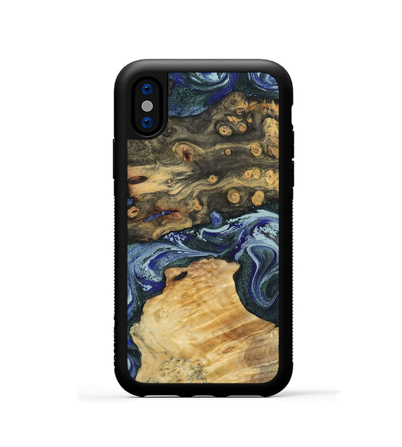 iPhone Xs Wood Phone Case - Hobart (Green, 798965)