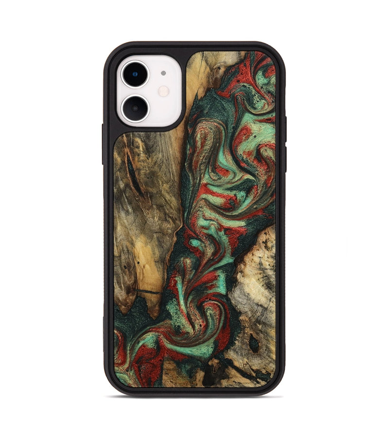 iPhone 11 Wood Phone Case - Nico (Green, 798966)