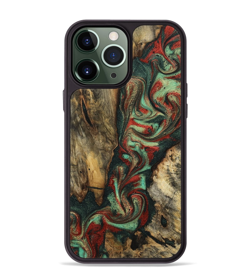 iPhone 13 Pro Max Wood Phone Case - Nico (Green, 798966)
