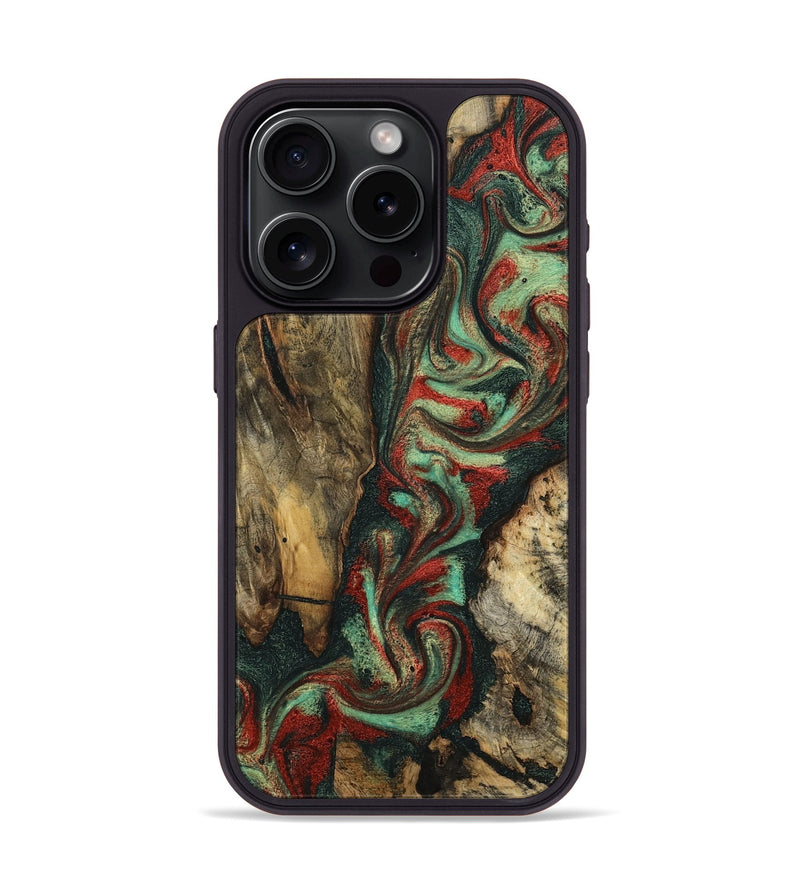 iPhone 15 Pro Wood Phone Case - Nico (Green, 798966)