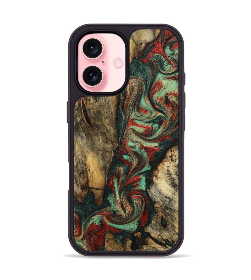 iPhone 16 Wood Phone Case - Nico (Green, 798966)
