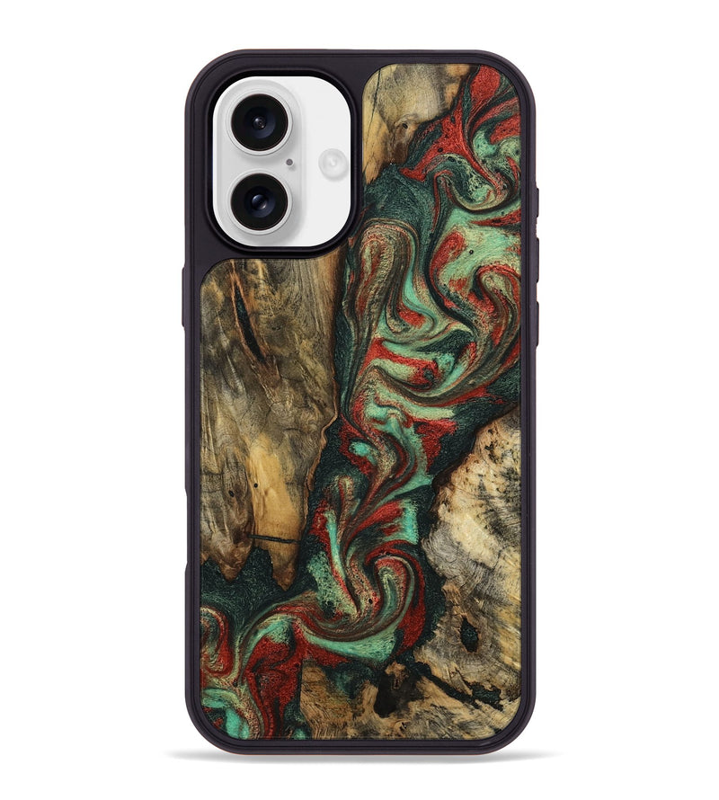 iPhone 16 Plus Wood Phone Case - Nico (Green, 798966)
