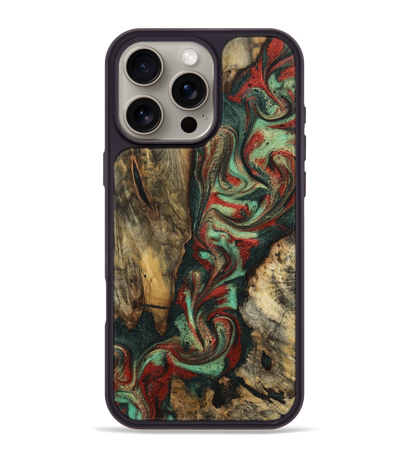 iPhone 16 Pro Max Wood Phone Case - Nico (Green, 798966)