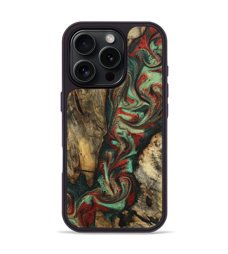 iPhone 16 Pro Wood Phone Case - Nico (Green, 798966)