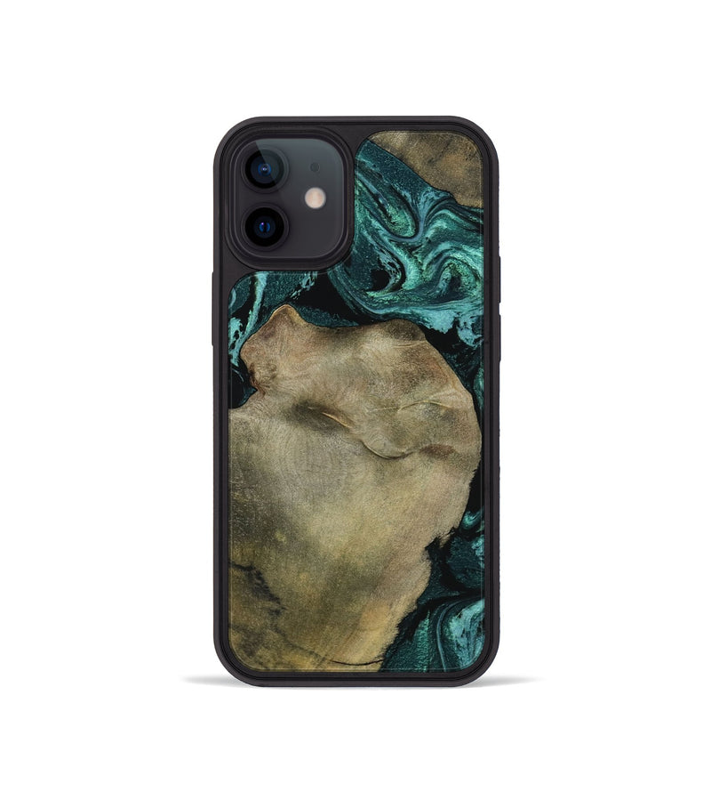iPhone 12 mini Wood Phone Case - Lionel (Green, 798967)