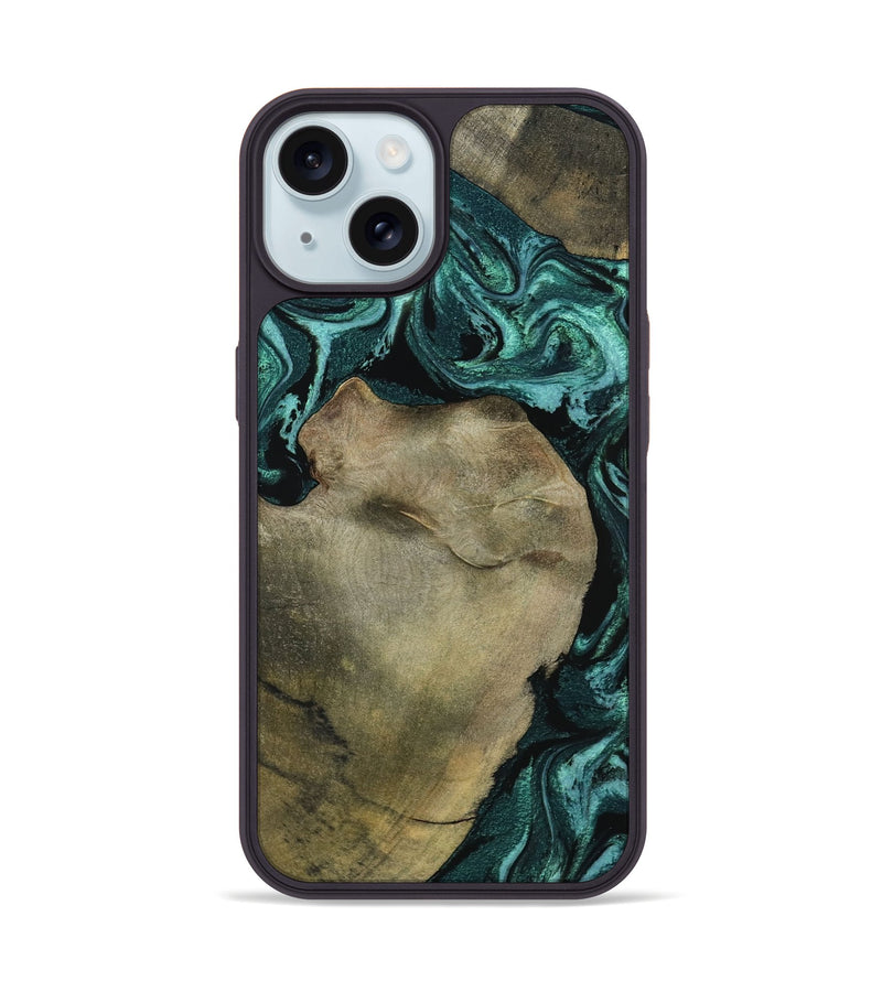 iPhone 15 Wood Phone Case - Lionel (Green, 798967)
