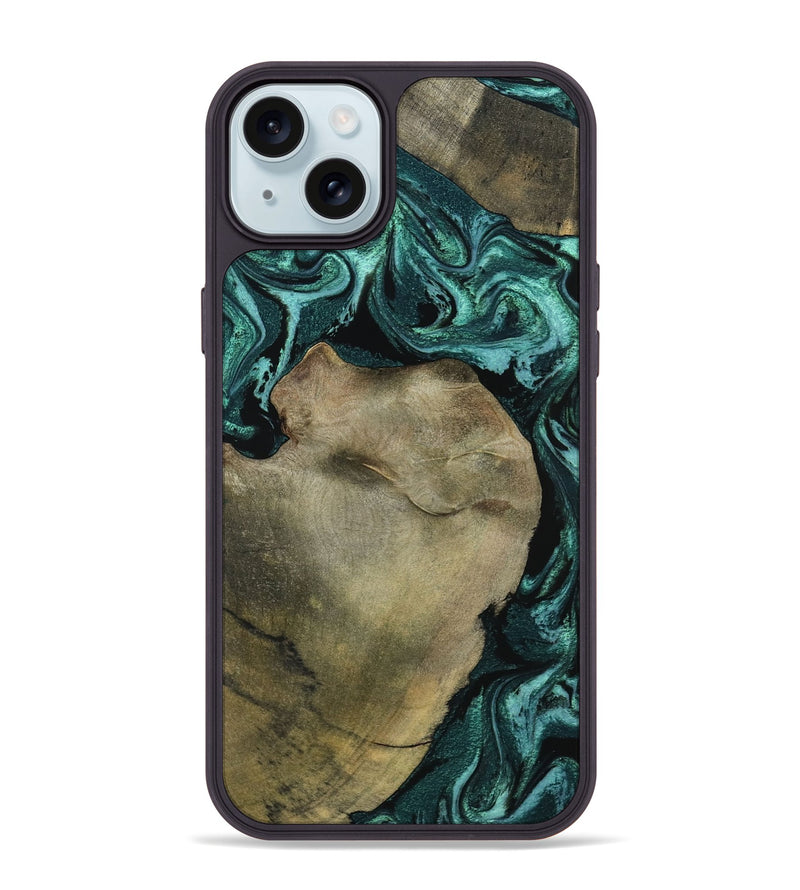 iPhone 15 Plus Wood Phone Case - Lionel (Green, 798967)