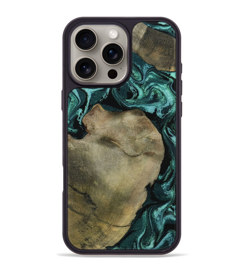 iPhone 16 Pro Max Wood Phone Case - Lionel (Green, 798967)