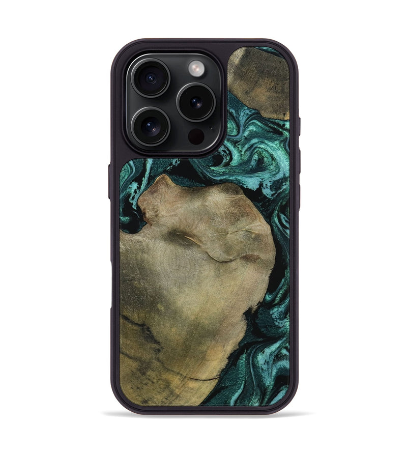 iPhone 16 Pro Wood Phone Case - Lionel (Green, 798967)