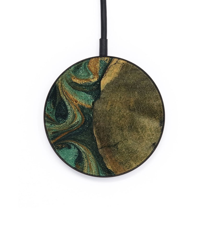 Circle Wood Wireless Charger - Adonis (Green, 798968)
