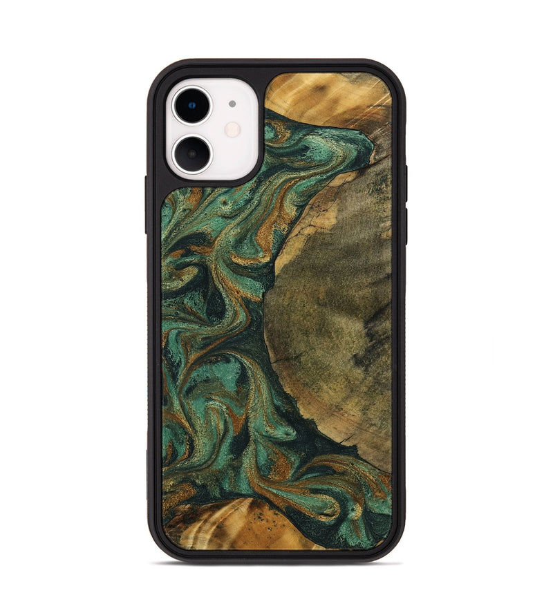 iPhone 11 Wood Phone Case - Adonis (Green, 798968)
