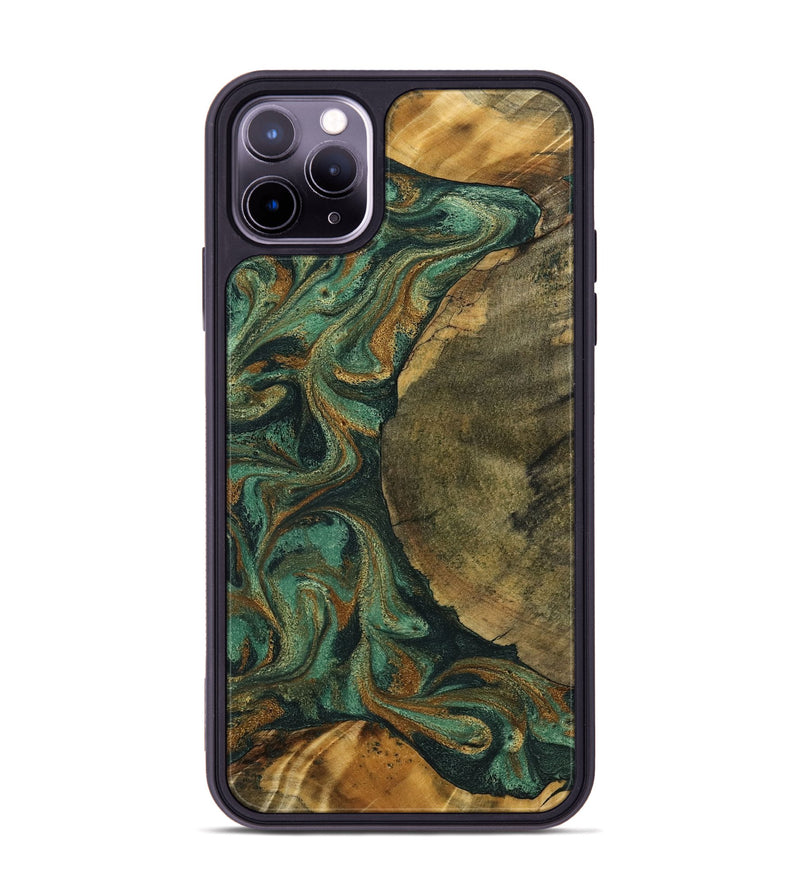 iPhone 11 Pro Max Wood Phone Case - Adonis (Green, 798968)