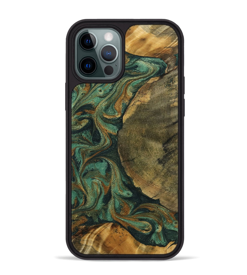 iPhone 12 Pro Max Wood Phone Case - Adonis (Green, 798968)