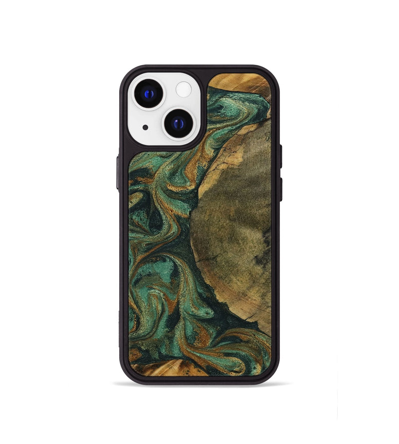 iPhone 13 mini Wood Phone Case - Adonis (Green, 798968)