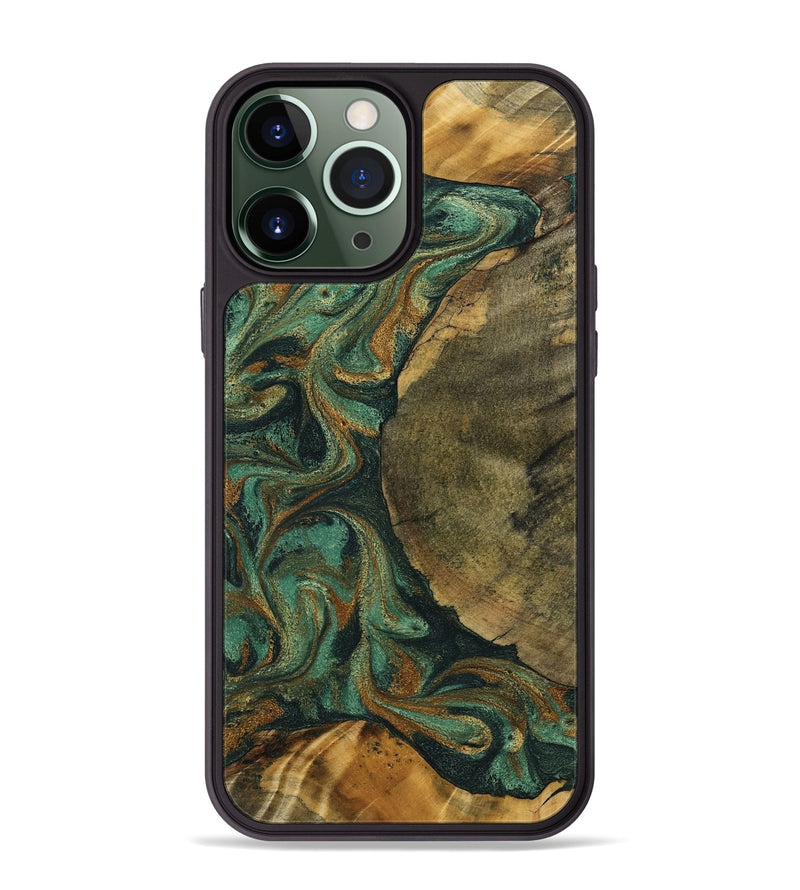 iPhone 13 Pro Max Wood Phone Case - Adonis (Green, 798968)