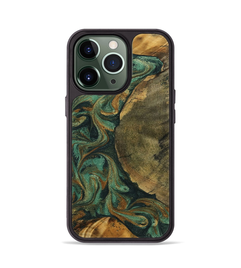 iPhone 13 Pro Wood Phone Case - Adonis (Green, 798968)