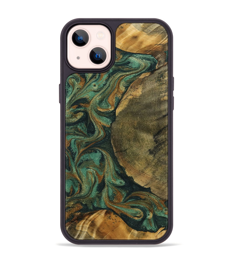 iPhone 14 Plus Wood Phone Case - Adonis (Green, 798968)