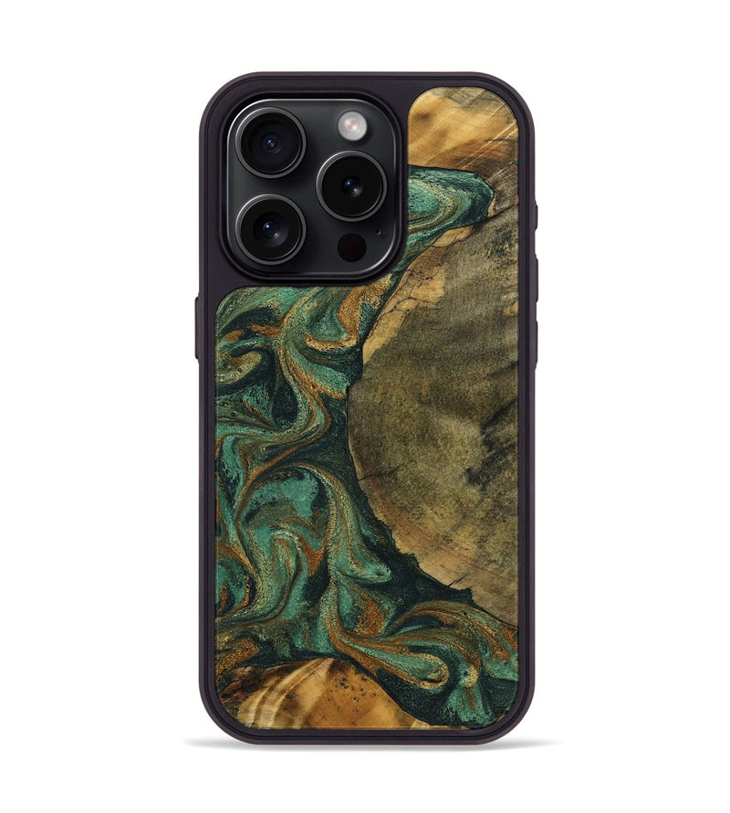 iPhone 15 Pro Wood Phone Case - Adonis (Green, 798968)