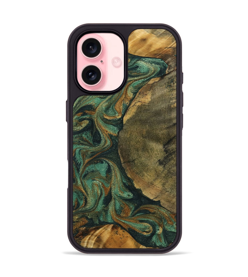 iPhone 16 Wood Phone Case - Adonis (Green, 798968)