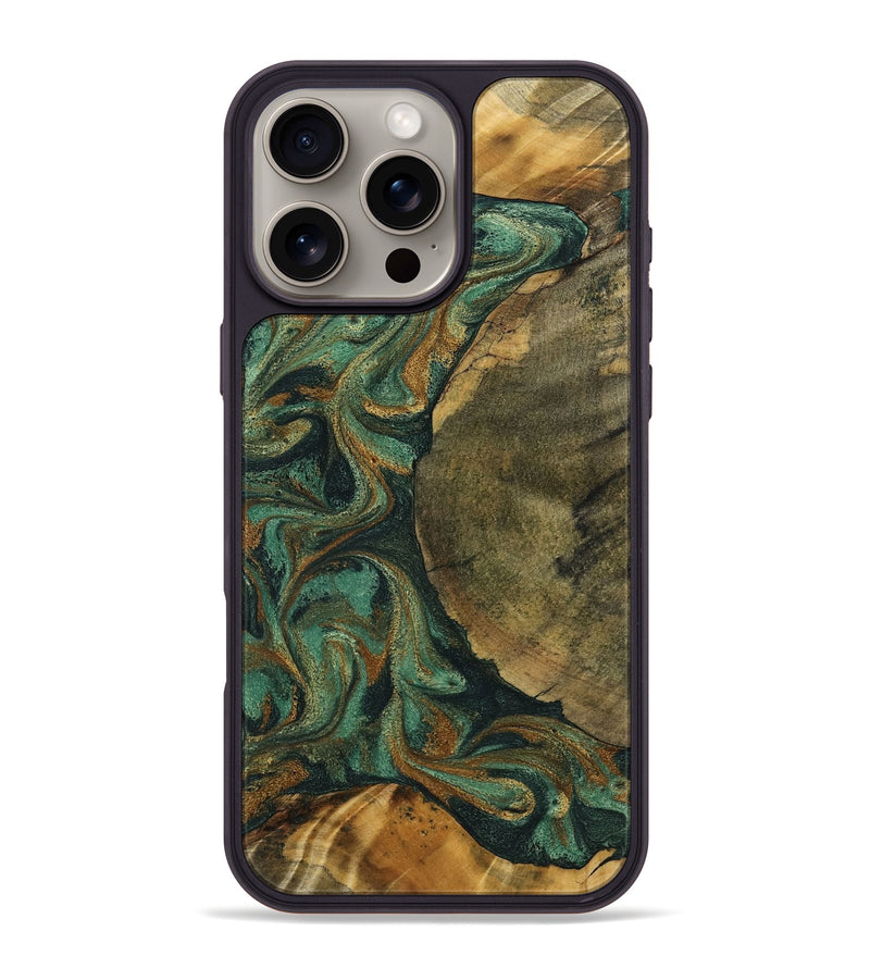 iPhone 16 Pro Max Wood Phone Case - Adonis (Green, 798968)