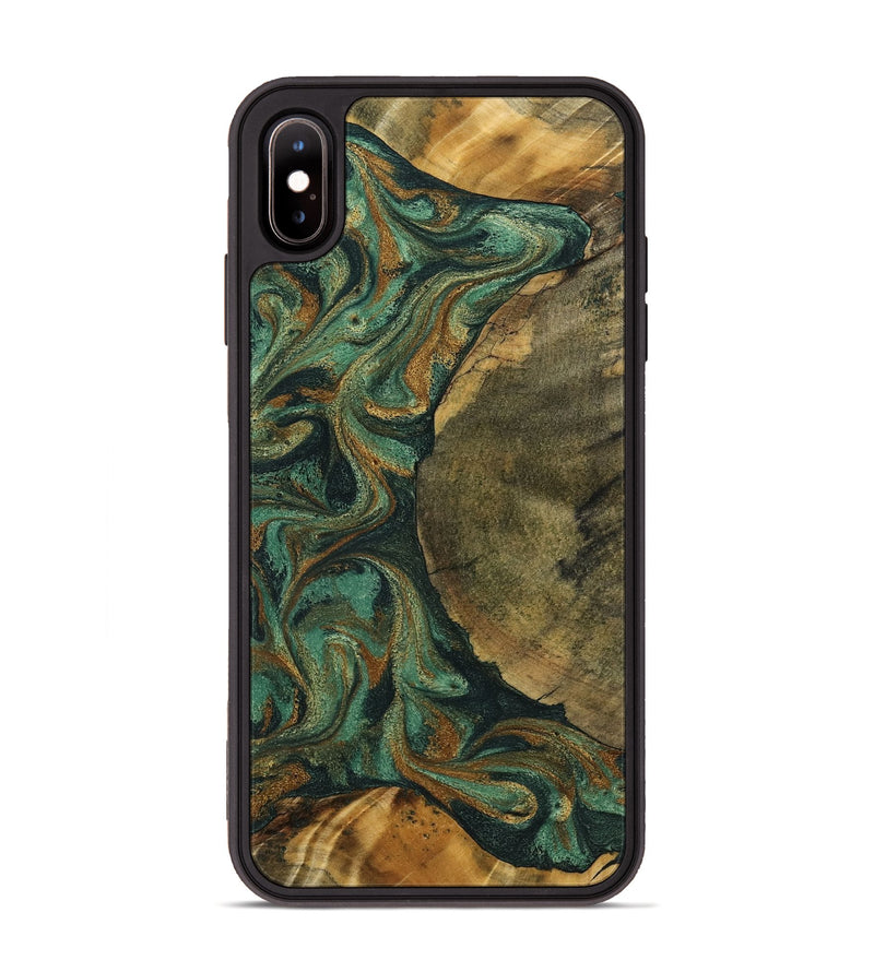 iPhone Xs Max Wood Phone Case - Adonis (Green, 798968)